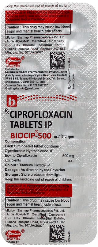 Biocip 500 Mg Tablet 10